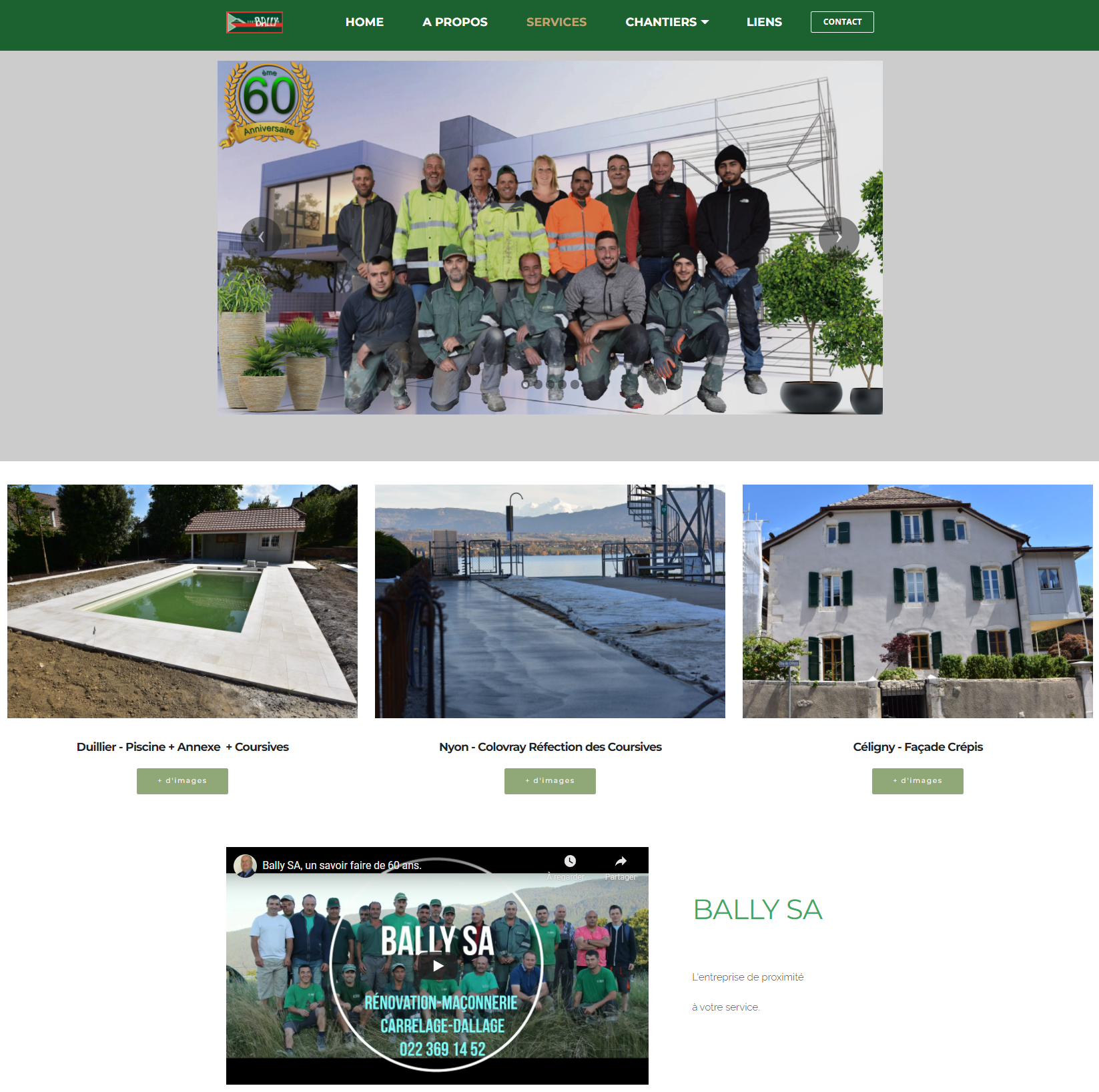 BallySA maçonnerie Nyon, maçon Trélex